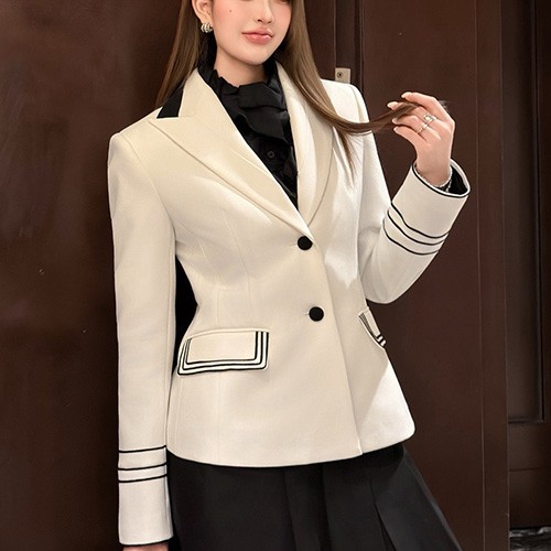 [홍콩명품,Christian Dior] 디올 25SS 로고 여성 정장 자켓 (화이트), BM23278, MC, 레플리카의류,미러급사이트