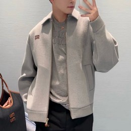 [홍콩명품,MIU MIU] 미우미우 25SS 로고 카라 집업 봄버 자켓 (2컬러), BM23305, YS, 레플리카의류,미러급사이트