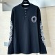 [홍콩명품.Chrome Hearts] 크롬하츠 25SS 로고 프린트 긴팔 티셔츠 (블랙), BM23334, KB, 레플리카의류,미러급사이트
