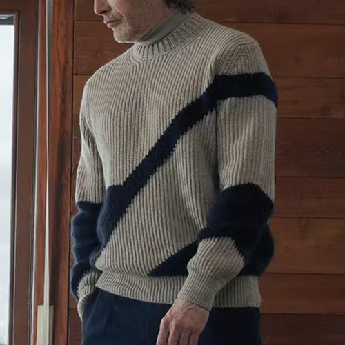 [홍콩명품.ZEGNA] 제냐 25SS 로고 니트 스웨터 (베이지), BM23361, JL, 레플리카의류,미러급사이트