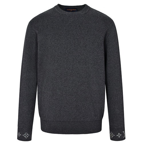 [홍콩명품.LOUIS VUITTON] 루이비통 25SS 로고 모노그램 니트 스웨터 (그레이), BM23402, JL, 레플리카의류,미러급사이트
