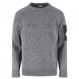 [홍콩명품.MONCLER] 몽클레어 25SS 로고 니트 스웨터 (그레이), BM23404, JL, 레플리카의류,미러급사이트