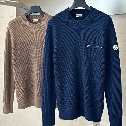 [홍콩명품.MONCLER] 몽클레어 25SS 로고 캐시미어 니트 스웨터 (2컬러), BM23416, KB, 레플리카의류,미러급사이트