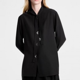 [홍콩명품.LOUIS VUITTON] 루이비통 25SS 로고 여성 모노그램 블라우스 셔츠 1AGAY2 (블랙), BM23454, MC, 레플리카의류,미러급사이트