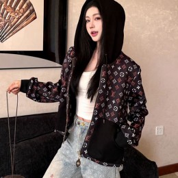 [홍콩명품.LOUIS VUITTON] 루이비통 25SS 로고 여성 모노그램 후드 집업 자켓 (블랙), BM23455, MC, 레플리카의류,미러급사이트