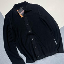 [홍콩명품.ZEGNA] 제냐 25SS 로고  카라 니트 가디건 (블랙), BM23581, JL, 레플리카의류,미러급사이트