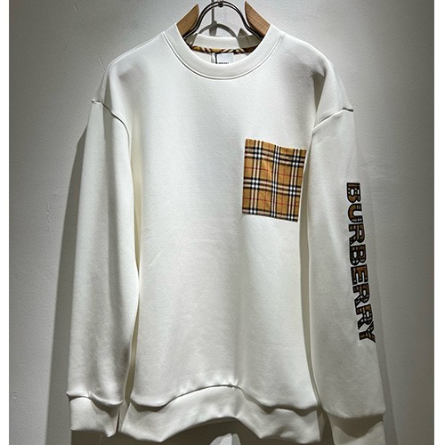 [홍콩명품.Burberry] 버버리 25SS 로고 체크패턴 포켓 맨투맨 티셔츠 (2컬러), BM23638, HH, 레플리카의류,미러급사이트