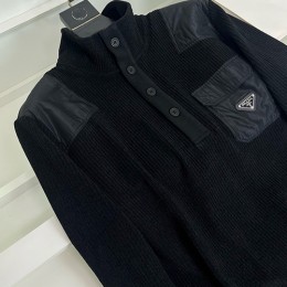 [홍콩명품,PRADA] 프라다 25SS 삼각로고 터틀넥 하프버튼 나일론 포켓 니트 스웨터 (3컬러), BM23661, HH, 레플리카의류,미러급사이트