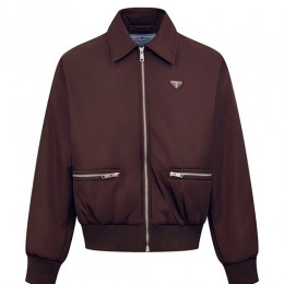 [홍콩명품,PRADA] 프라다 25SS 삼각로고 나일론 카라 봄버 자켓 (와인), BM23669, HH, 레플리카의류,미러급사이트