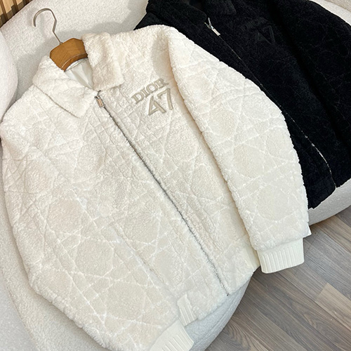 [홍콩명품,Christian Dior] 디올 25SS 로고 NO47 플리스 카라 집업 자켓 (2컬러), BM23779, HH, 레플리카의류,미러급사이트