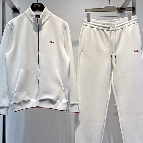 [홍콩명품.Loro Piana] 로로피아나 25SS 로고 자수 집업 자켓 + 조거 팬츠 바지 상하의 세트 (2컬러), BM23786, HH, 레플리카의류,미러급사이트
