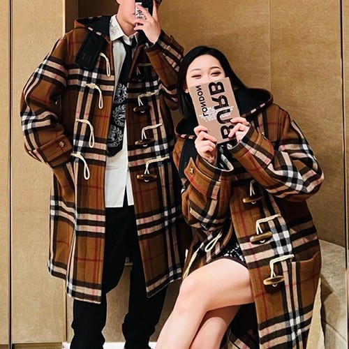 [홍콩명품.Burberry] 버버리 25SS 로고 여성 체크패턴 후드 코트 자켓 (브라운 2종), BM23836, PG, 레플리카의류,미러급사이트