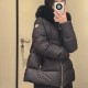 [홍콩명품.MONCLER] 몽클레어 25SS 로고 여성 Laichefur 구스다운 후드 패딩 자켓 (블랙), BM23842, PG, 레플리카의류,미러급사이트