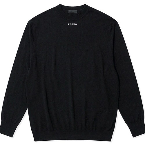 [홍콩명품,PRADA] 프라다 25SS 로고 니트 스웨터 (블랙), BM23968, G5, 레플리카의류,미러급사이트