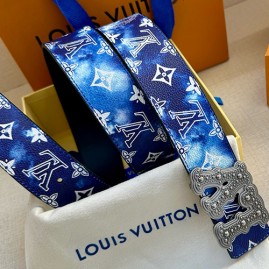 [홍콩명품.LOUIS VUITTON] 루이비통 25SS 로고 LV Initials MNG Bandana 모노그램 레더 가죽 리버서블 벨트 (2컬러), 4.0cm, BT1498, 명품레플리카,인터넷쇼핑몰,남자명품,해외직구