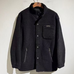 [홍콩명품.Chrome Hearts] 크롬하츠 25SS 로고 버튼 플리스 자켓 (블랙), BM23981, X2, 레플리카의류,미러급사이트