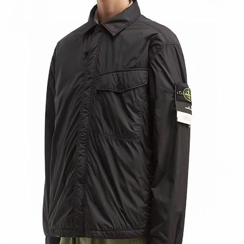 [홍콩명품.Stone Island] 스톤아일랜드 25SS 로고 탈부착 솜패딩 카라 자켓 (2컬러), BM23991, X2, 레플리카의류,미러급사이트