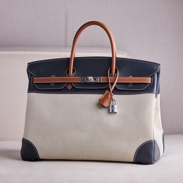 [가격문의][홍콩명품.Hermes] 에르메스 25SS 로고 Birkin40 토트백 핸드백 (네이비-베이지-은장), BGM5385, BDA, 홍콩명품가방,명품쇼핑몰,크로스백,핸드백,구매대행