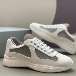 [홍콩명품,PRADA] 프라다 25SS 로고 레더 가죽 스니커즈 운동화 (화이트), SE5899, PMD, 명품스니커즈,운동화,구두,로퍼,하이탑,신발