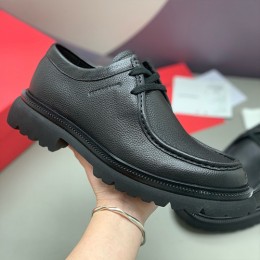 [홍콩명품.FERRAGAMO] 페레가모 25SS 로고 레더 가죽 워커 구두 (블랙), SE5918, PMD, 명품스니커즈,운동화,구두,로퍼,하이탑,신발