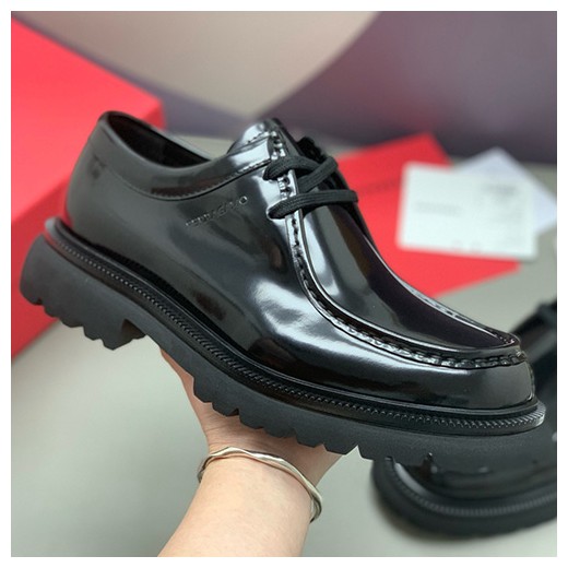 [홍콩명품.FERRAGAMO] 페레가모 25SS 로고 레더 가죽 워커 구두 (블랙), SE5920, PMD, 명품스니커즈,운동화,구두,로퍼,하이탑,신발