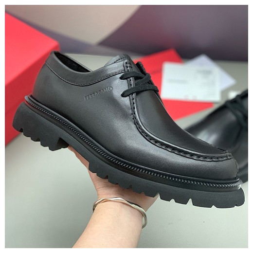 [홍콩명품.FERRAGAMO] 페레가모 25SS 로고 레더 가죽 워커 구두 (블랙), SE5921, PMD, 명품스니커즈,운동화,구두,로퍼,하이탑,신발