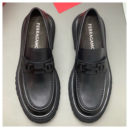 [홍콩명품.FERRAGAMO] 페레가모 25SS 로고 간치니 레더 가죽 워커 구두 (블랙), SE5922, PMD, 명품스니커즈,운동화,구두,로퍼,하이탑,신발