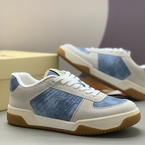 [홍콩명품.Valentino] 발렌티노 25SS 로고 남여 레더 가죽 스니커즈 운동화 (그레이-블루), SE5926, PMD, 명품스니커즈,운동화,구두,로퍼,하이탑,신발
