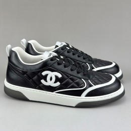 [홍콩명품.CHANEL] 샤넬 25SS 로고 레더 가죽 스니커즈 운동화 (블랙), SE5958, S3, 명품스니커즈,운동화,구두,로퍼,하이탑,신발
