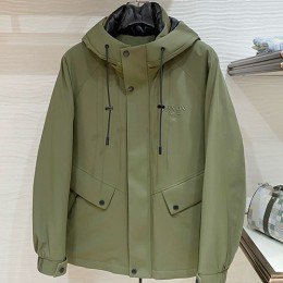 [가격문의][홍콩명품,PRADA] 프라다 25SS 로고 자수 후드 다운 패딩 파카 자켓 (2컬러), BM24211, HH, 레플리카의류,미러급사이트