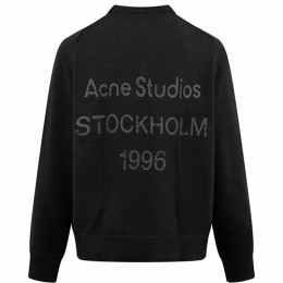 [홍콩명품.ACNE STUDIO] 아크네스튜디오 25SS 로고 니트 스웨터 (블랙), BM24259, KK, 레플리카의류,미러급사이트