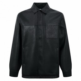 [홍콩명품.LOEWE] 로에베 25SS 로고 Anagram 레더 가죽 카라 자켓 (블랙), BM24265, KK, 레플리카의류,미러급사이트