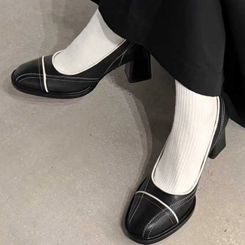 [홍콩명품,PRADA] 프라다 25SS 로고 여성 new arrival 레더 가죽 굽 샌들 슬리퍼 (3컬러), SE5977, GHS, 명품스니커즈,운동화,구두,로퍼,하이탑,신발