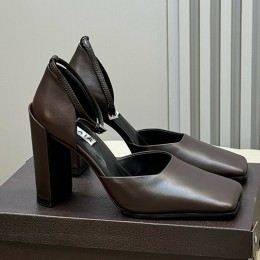 [홍콩명품.ALAIA] 알라이아 25SS 로고 여성 레더 가죽 굽 샌들 슬리퍼 (4컬러), SE5978, GHS, 명품스니커즈,운동화,구두,로퍼,하이탑,신발