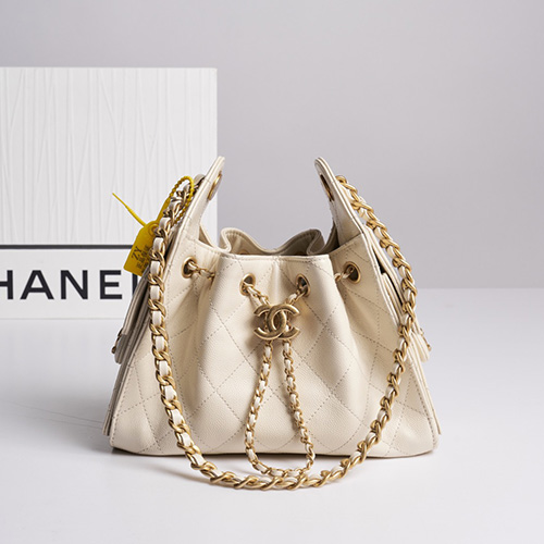 [홍콩명품.CHANEL] 샤넬 25SS 로고 퀄팅 레더 가죽 토트백 핸드백 (아이보리-금장), BGM5456, YF, 홍콩명품가방,명품쇼핑몰,크로스백,핸드백,구매대행