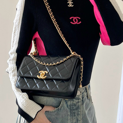 [홍콩명품.CHANEL] 샤넬 25SS 로고 퀄팅 레더 가죽 라지 토트백 크로스백 (블랙-금장), BGM5464, YF, 홍콩명품가방,명품쇼핑몰,크로스백,핸드백,구매대행