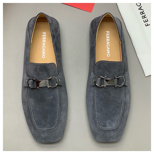 [홍콩명품.FERRAGAMO] 페레가모 25SS 로고 레더 가죽 구두 로퍼 (그레이), SE6010, PMD, 명품스니커즈,운동화,구두,로퍼,하이탑,신발