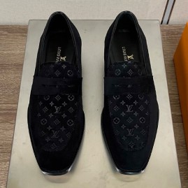 [홍콩명품.LOUIS VUITTON] 루이비통 25SS 로고 모노그램 레더 가죽 정장 구두 (블랙), SE6015, S2, 명품스니커즈,운동화,구두,로퍼,하이탑,신발