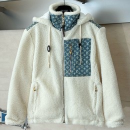 [홍콩명품.LOUIS VUITTON] 루이비통 25SS 로고 모노그램 후드 플리스 자켓 1AIQQI (화이트), BM24267, KB, 레플리카의류,미러급사이트