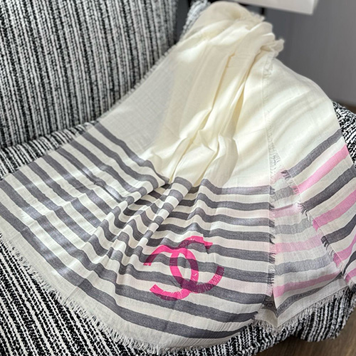 [홍콩명품.CHANEL] 샤넬 26SS 로고 패턴 스카프 머플러 (아이보리), ET3284, JX, 홍콩명품의류,구매대행,온라인명품