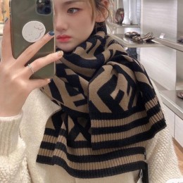 [홍콩명품,FENDI] 펜디 26SS 로고 FF패턴 35-190 리버서블 캐시미어 스카프 머플러 (브라운), ET3290, JX, 홍콩명품의류,구매대행,온라인명품