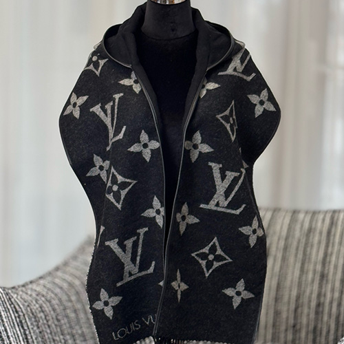 [홍콩명품.LOUIS VUITTON] 루이비통 26SS 로고 모노그램 캐시미어 스카프 머플러 (블랙), ET3301, JX, 홍콩명품의류,구매대행,온라인명품
