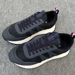 [홍콩명품.MONCLER] 몽클레어 26SS 로고 레더 가죽 스니커즈 운동화 (네이비), SE6032, X2, 명품스니커즈,운동화,구두,로퍼,하이탑,신발