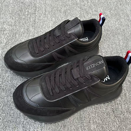 [홍콩명품.MONCLER] 몽클레어 26SS 로고 레더 가죽 스니커즈 운동화 (블랙), SE6034, X2, 명품스니커즈,운동화,구두,로퍼,하이탑,신발