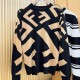 [홍콩명품,FENDI] 펜디 26SS 로고 FF패턴 캐시미어 니트 스웨터 (블랙), BM24361, 레플리카의류,미러급사이트