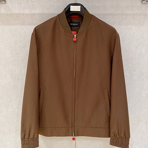 [홍콩명품, KITON] 키톤 26SS 로고 봄버 자켓 (브라운), BM24371, 레플리카의류,미러급사이트