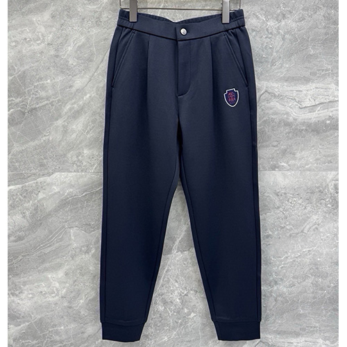 [홍콩명품.Brunello Cucinelli ] 브루넬로 쿠치넬리 26SS 로고 자수 울 조거 팬츠 바지 (블랙), BM24387, 레플리카의류,미러급사이트