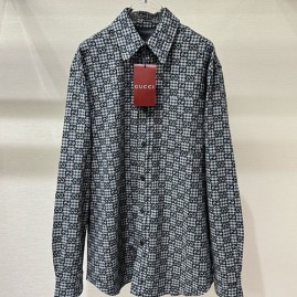 [홍콩명품.Gucci] 구찌 26SS 로고 GG수프림 울 남방 셔츠 (그레이), BM24408, 레플리카의류,미러급사이트