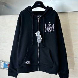 [홍콩명품.Chrome Hearts] 크롬하츠 26SS 로고 프린트 후드 집업 자켓 (블랙), BM24429, KB, 레플리카의류,미러급사이트