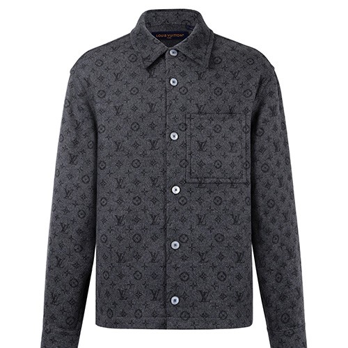 [홍콩명품.LOUIS VUITTON] 루이비통 26SS 로고 모노그램 카라 자켓 1AIWGN (그레이), BM24444, KK, 레플리카의류,미러급사이트